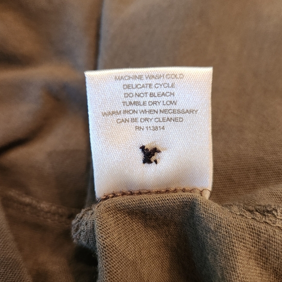 Billy Reid Olive Green Henley Shirt Cotton Size XXL - Picture 5 of 5